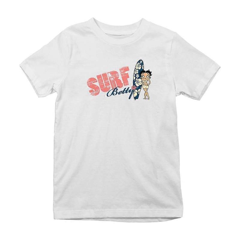 Betty Boop Surf Hawaii Floral Board Kid’s T-Shirt
