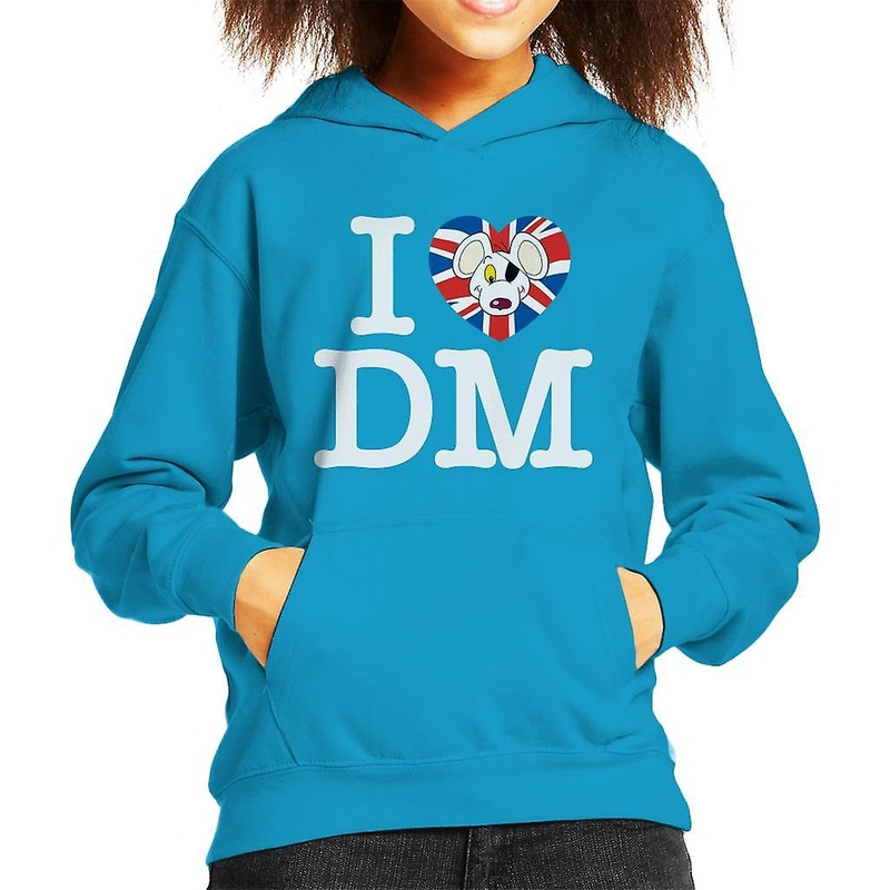 Danger Mouse I Love DM Union Jack Kid’s Hooded Sweatshirt