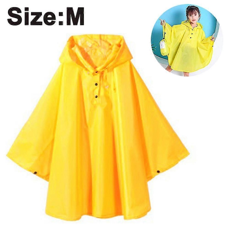 Kids Rain Poncho Hooded Jacket Rain Coat