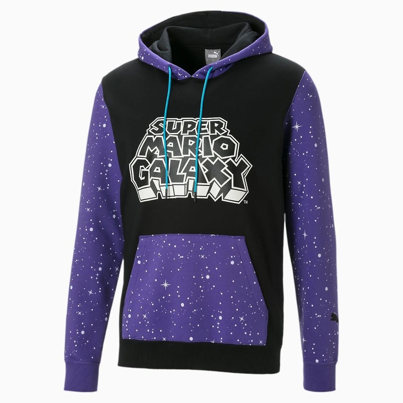 Puma Super Mario Nintendo Black Purple Hoodie 589098 02