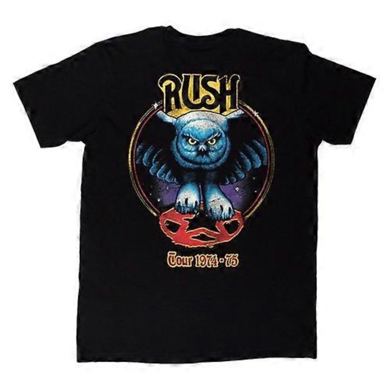 Rush Unisex Adult Tour 74-75 Back Print T-Shirt
