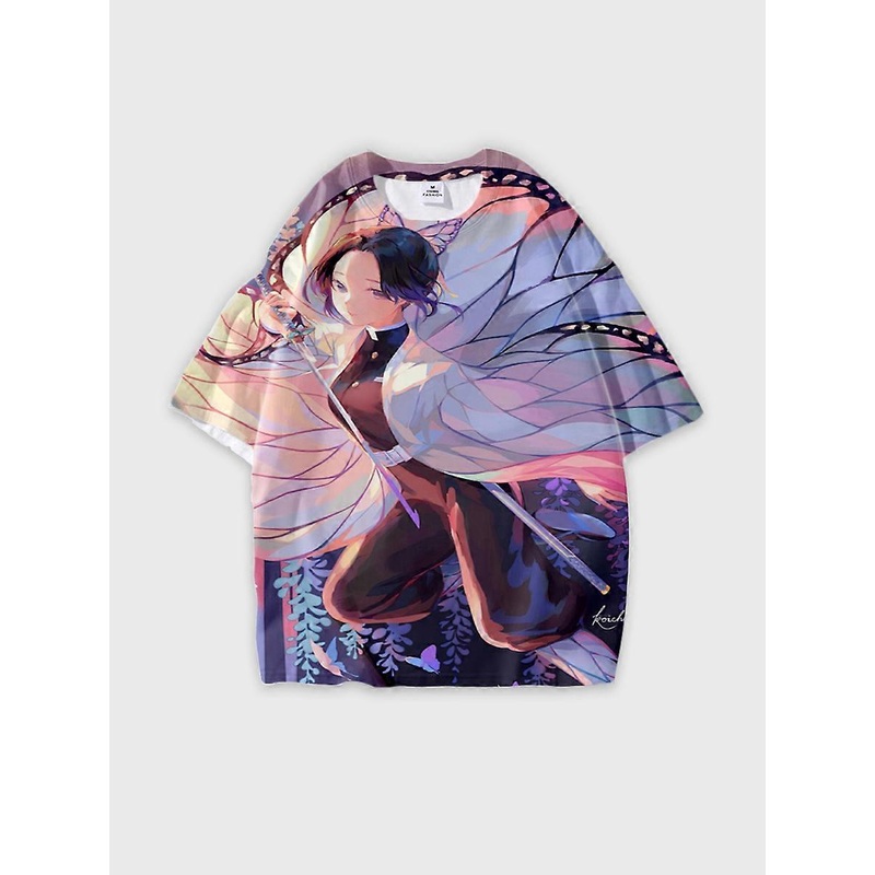 T-shirt round neck Character Pattern loose short sleeve P819