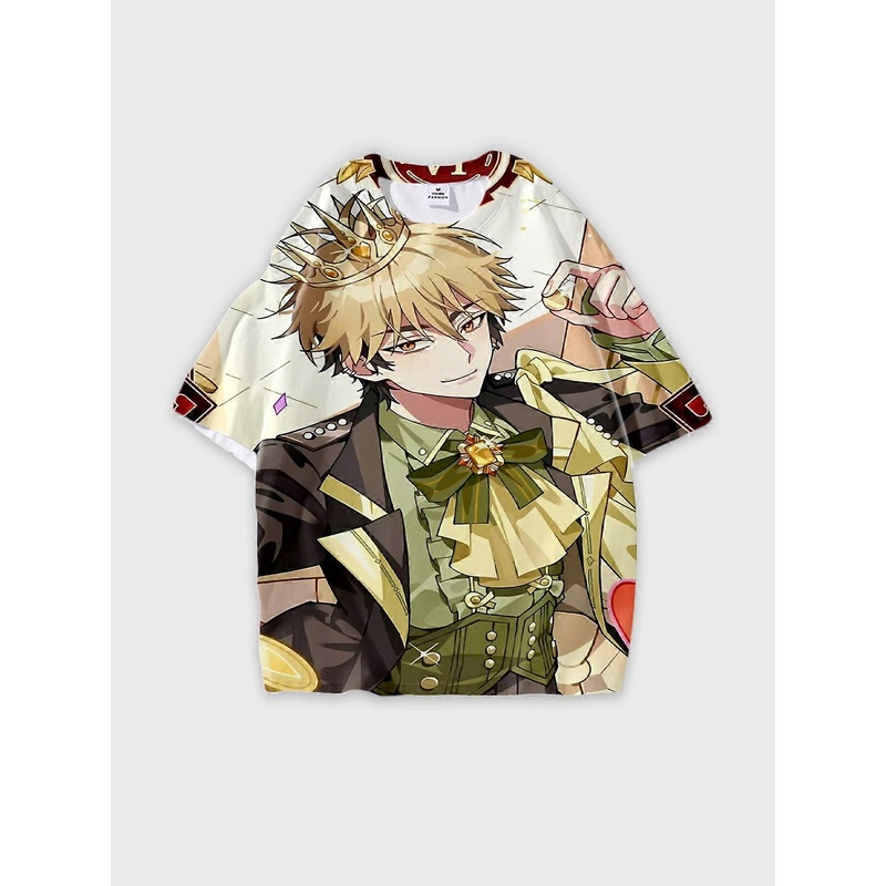 T-Shirt Round Neck, Loose Short Sleeve Link Click Graphic Tee, Unisex Summer Casual Top W1234