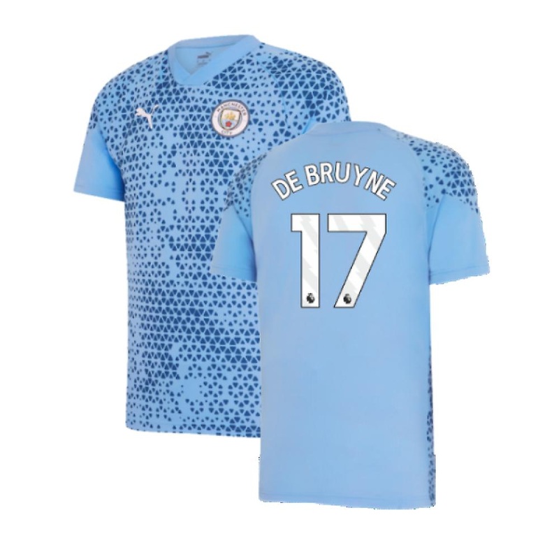 2023-2024 Man City Training Jersey (Light Blue) (DE BRUYNE 17)