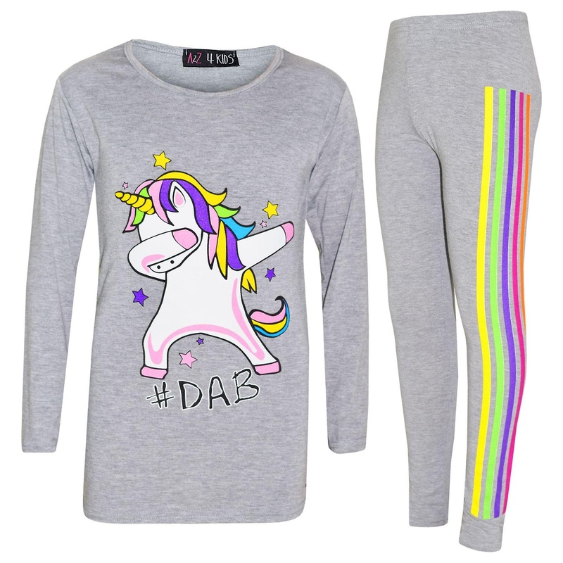 A2Z 4 Kids Girls Unicron Xmas Legging Lounge Wear Outfit New Age 7 to 13 Yrs