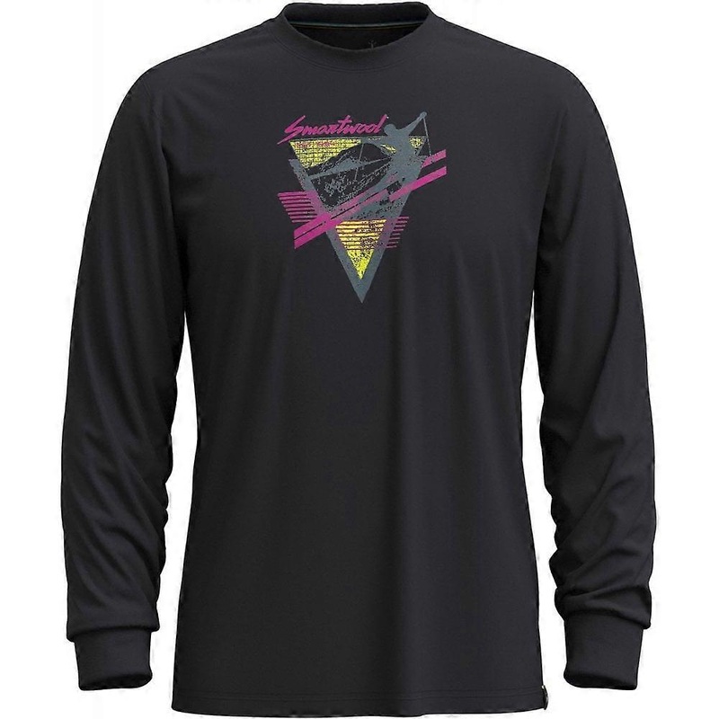 Adults Smartwool Mens 90s Shred Graphic Long Sleeve Tee Everyday / Black / L