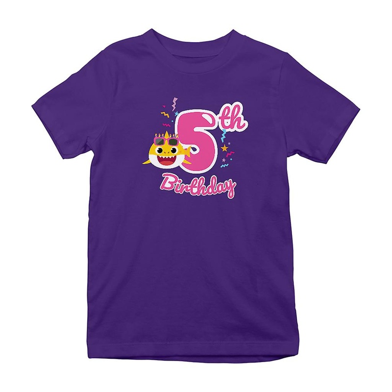 Baby Shark Pink 5th Birthday Kid’s T-Shirt