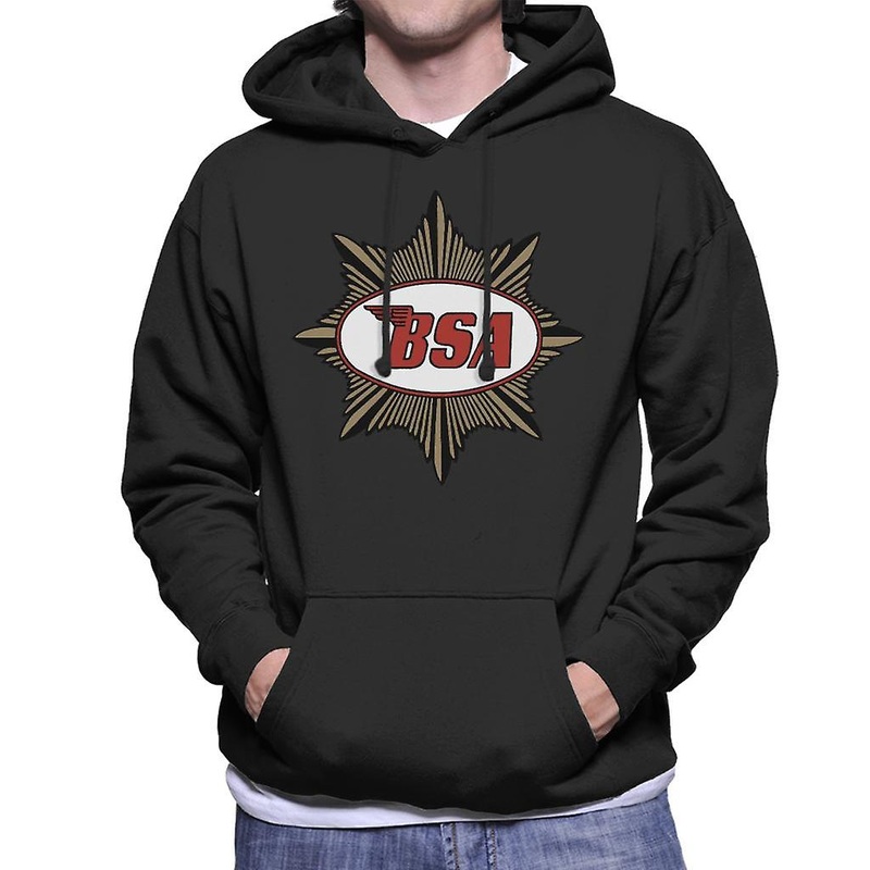 BSA Red Logo Gold Badge Men’s Hooded Sweatshirt