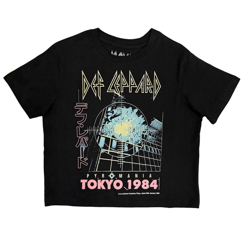 Def Leppard Tokyo Crop Top T Shirt