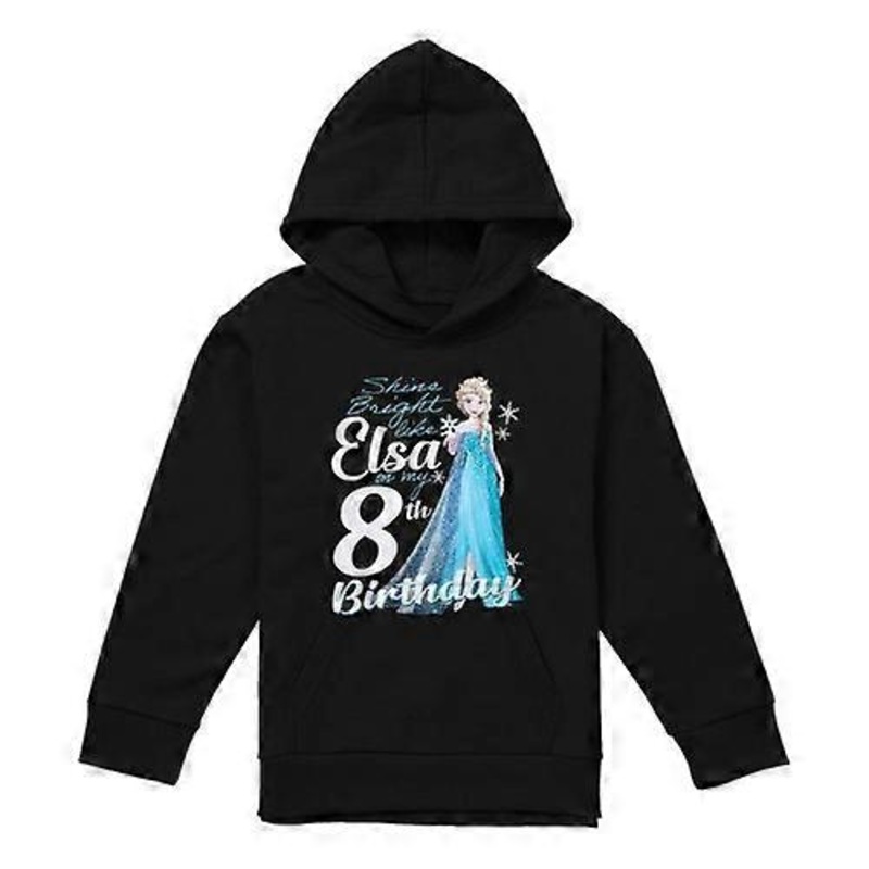 Frozen Childrens/Kids Bright Like Elsa 8th Birthday Pullover Hoodie