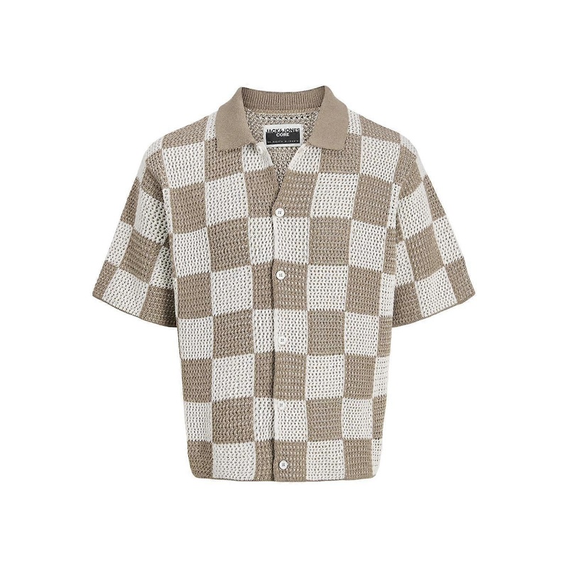 Jack & Jones Jcoathletico Short Sleeve Knit Crochet Polo