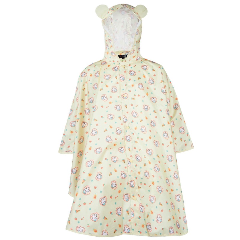 Kids Girls Boys Waterproof Hooded Rain Poncho Lightweight Reusable Raincoat