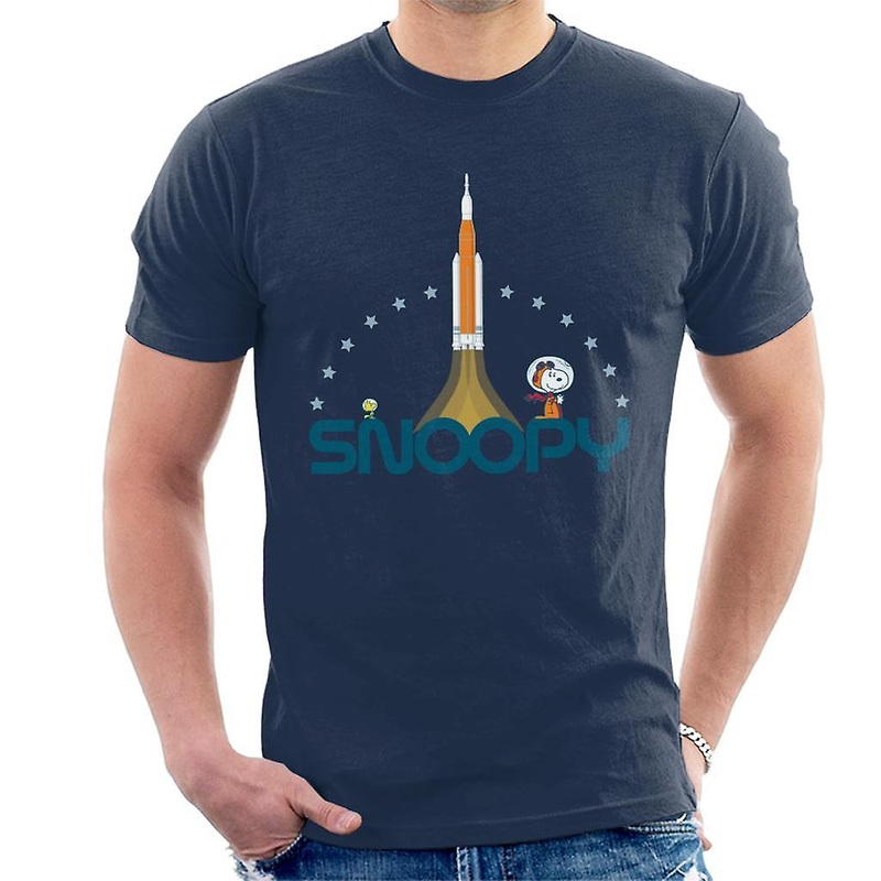 Peanuts Snoopy Woodstock Star Rocket Men’s T-Shirt