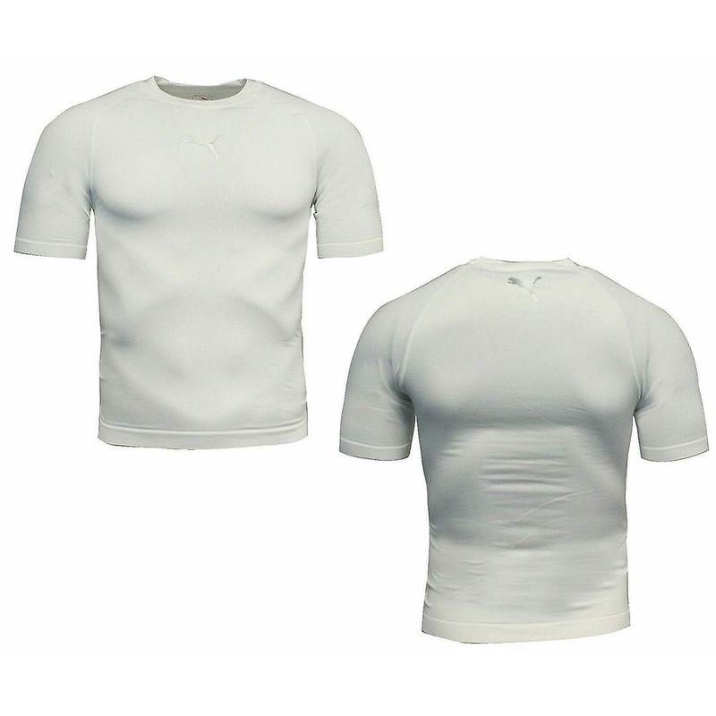 Puma Short Sleeve Crew White Men Bodywear Functional Baselayer T-Shirt 741996 02