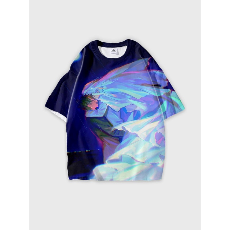 T-Shirt Round Neck, Loose Short Sleeve Link Click Graphic Tee, Unisex Summer Casual Top W138
