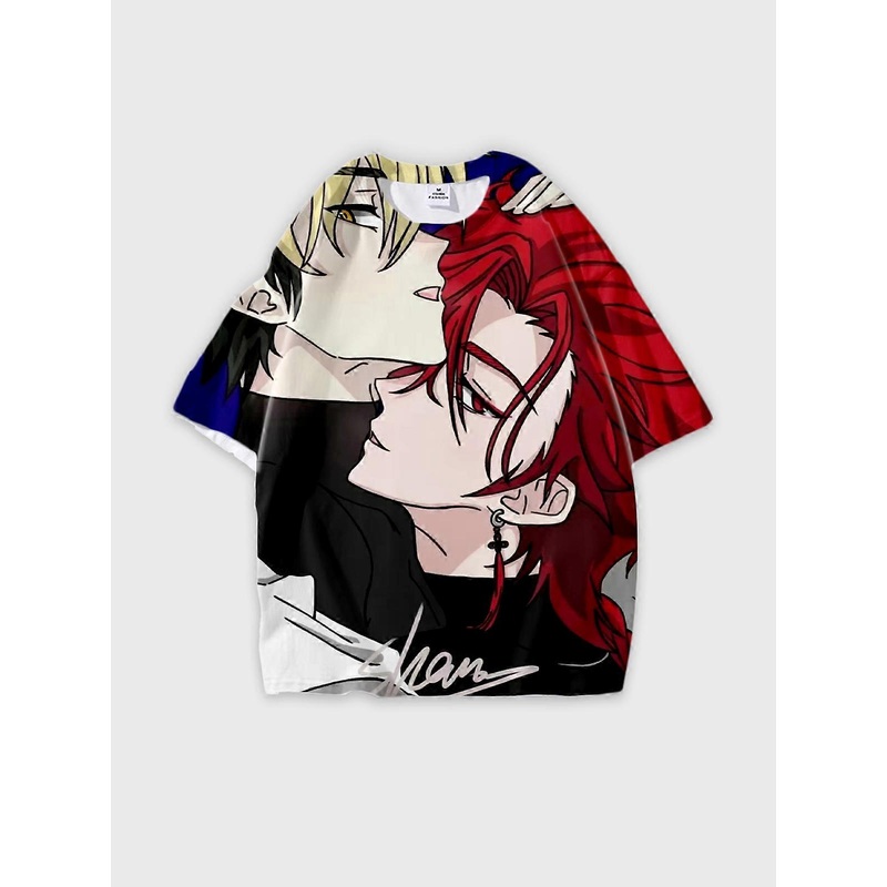 T-Shirt Round Neck, Loose Short Sleeve Link Click Graphic Tee, Unisex Summer Casual Top W1653