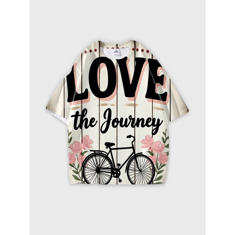 T-Shirt Round Neck, Loose Short Sleeve Pattern Graphic Tee, Unisex Summer Casual Top U2176