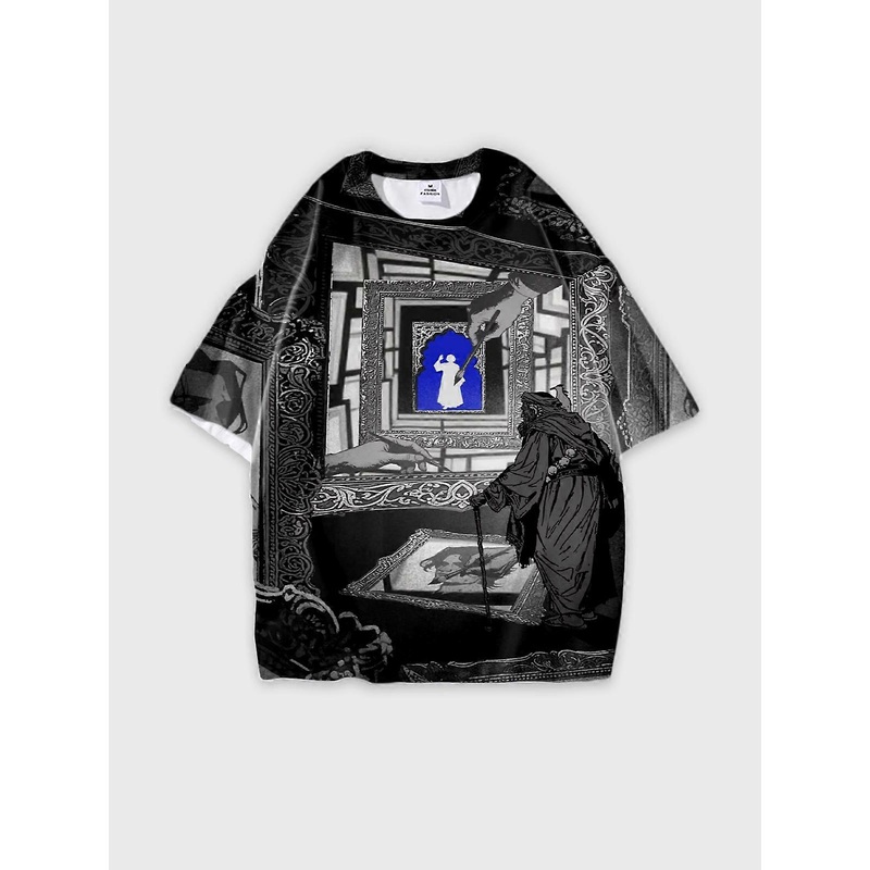 T-Shirt Round Neck, Loose Short Sleeve Sultans Game Graphic Tee, Unisex Summer Casual Top V3972