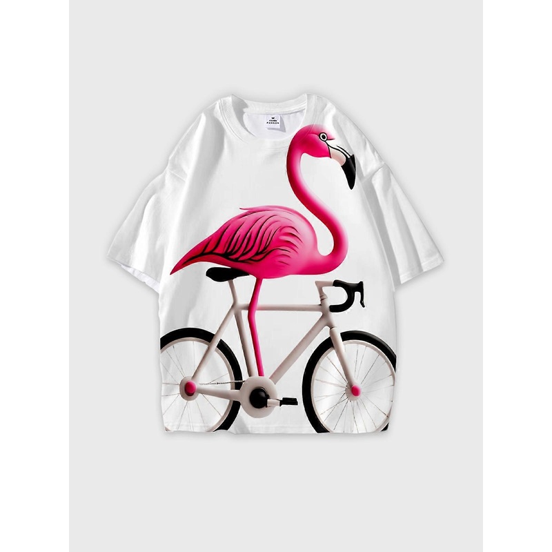 T-Shirt Short Sleeve Round Neck, Summer Casual Loose Graphic Tee, Unisex Pattern V3274