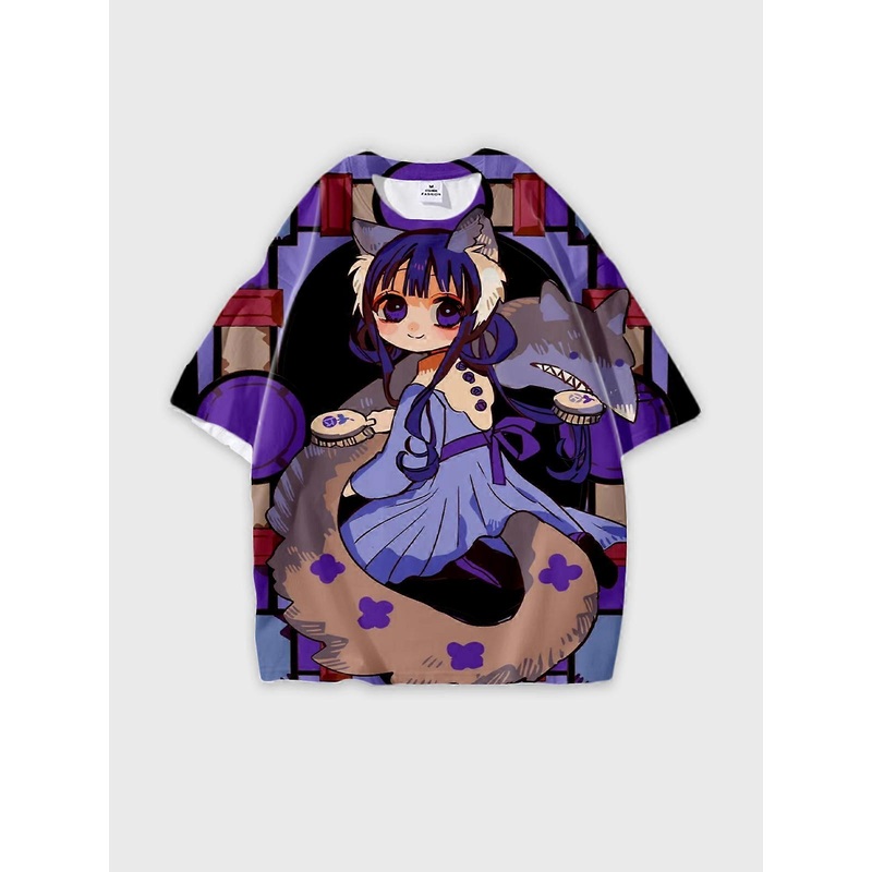 T-Shirt Short Sleeve Round Neck, Summer Casual Loose Graphic Tee, Unisex The Toilet-bound Hanako-kun W750