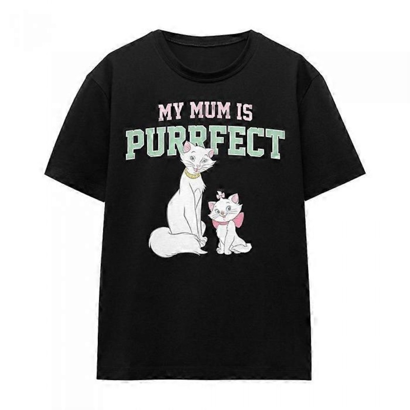 The Aristocats Unisex Adult My Mum Is Purrfect Duchess & Marie Mothers Day T-Shirt
