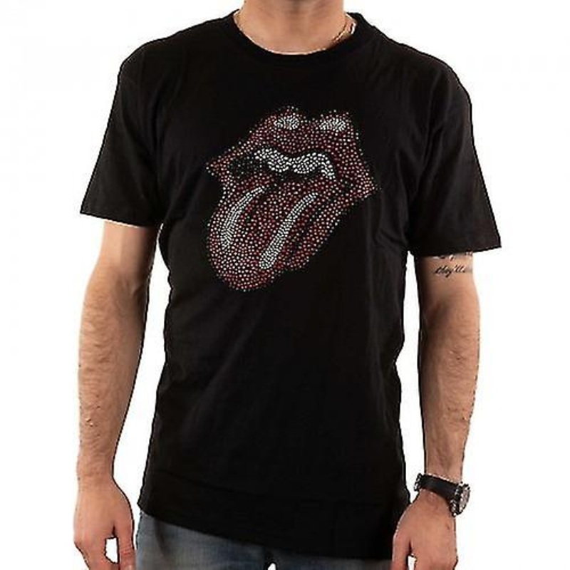 The Rolling Stones Unisex Adult Classic Tongue Embellished T-Shirt