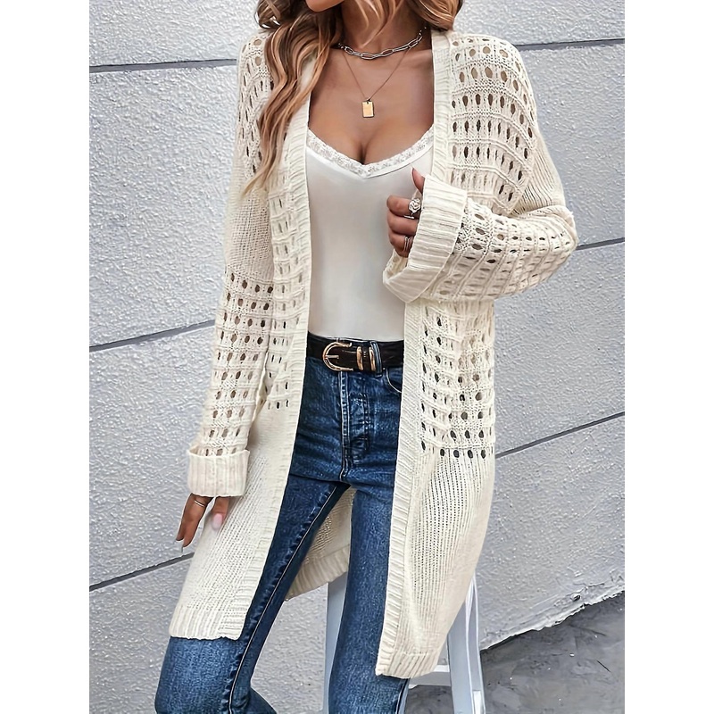 Warm and Comfortable Women’s Knitted Cardigan Soft Knit Fabric Spring Essential Size Options Color Choices