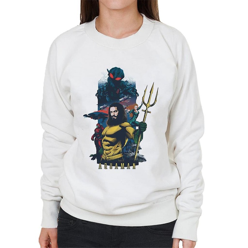 Aquaman Character Montage Poster Women’s Sweatshirt