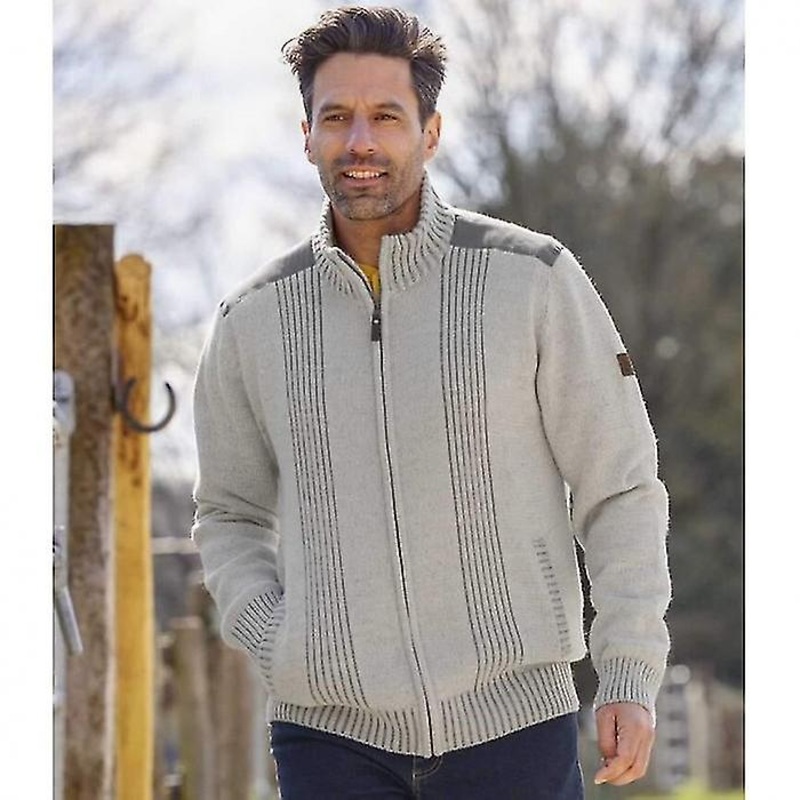 Atlas For Men Mens Knitted Full Zip Jacket