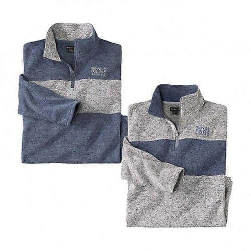 Atlas For Men Mens Wild Park Brushed Fleece Jumper (Pack of 2)