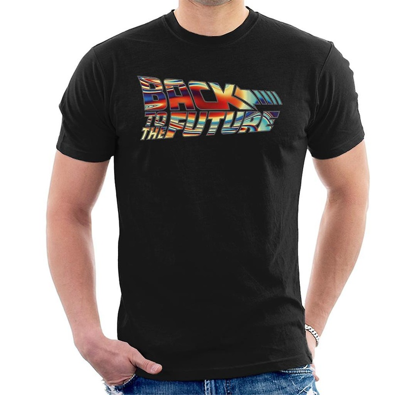 Back to the Future Psychedelic Logo Men’s T-Shirt