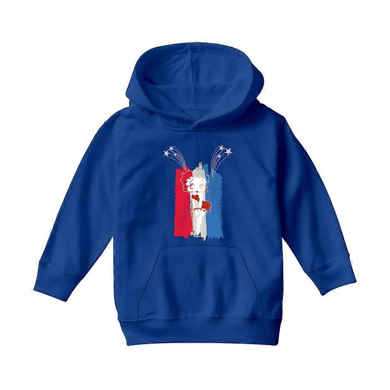 Betty Boop Americana Stars & Flag Kid’s Hooded Sweatshirt