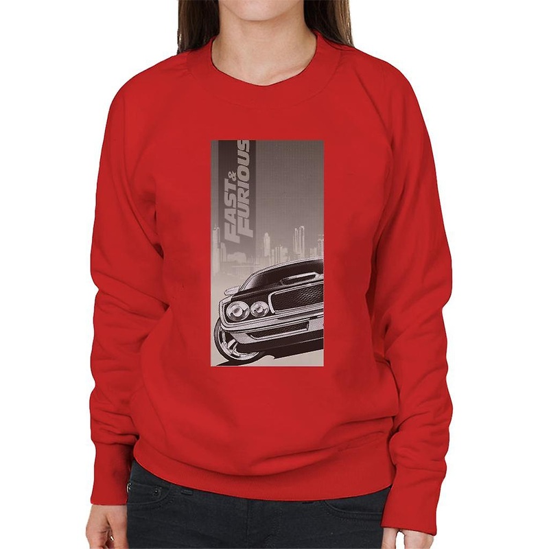 Fast and Furious Dodge Charger City Backdrop Women’s Sweatshirt