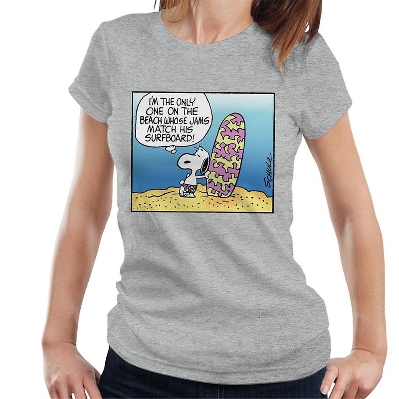 Peanuts Snoopy Matching Jams And Surfboard Women’s T-Shirt