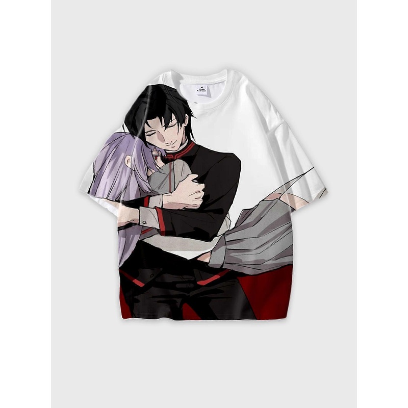 T-Shirt Round Neck, Loose Short Sleeve Seraph of the end Graphic Tee, Unisex Summer Casual Top U258