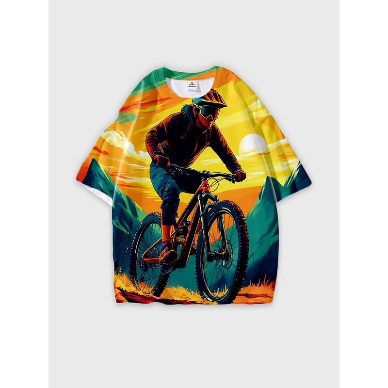 T-Shirt Short Sleeve Round Neck, Summer Casual Loose Graphic Tee, Unisex Pattern V3343
