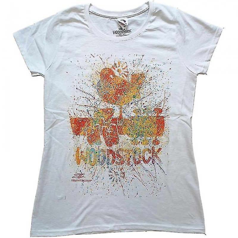 Woodstock Womens/Ladies Splattered Cotton T-Shirt