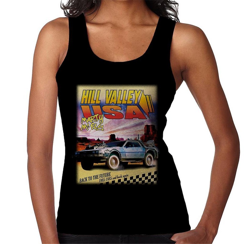 Back to the Future Delorean Hill Valley USA Marty Mcfly Women’s Vest