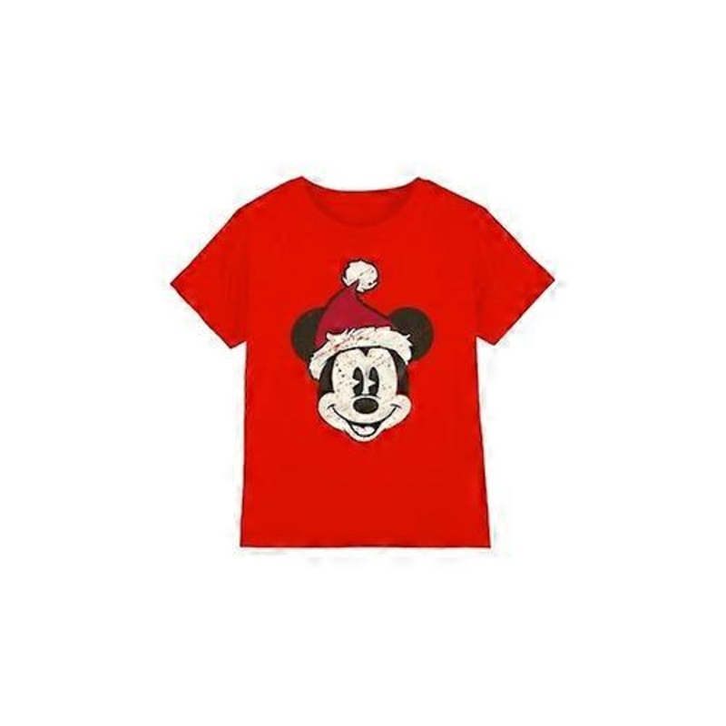 Disney Childrens/Kids Mickey Mouse Santa Face T-Shirt
