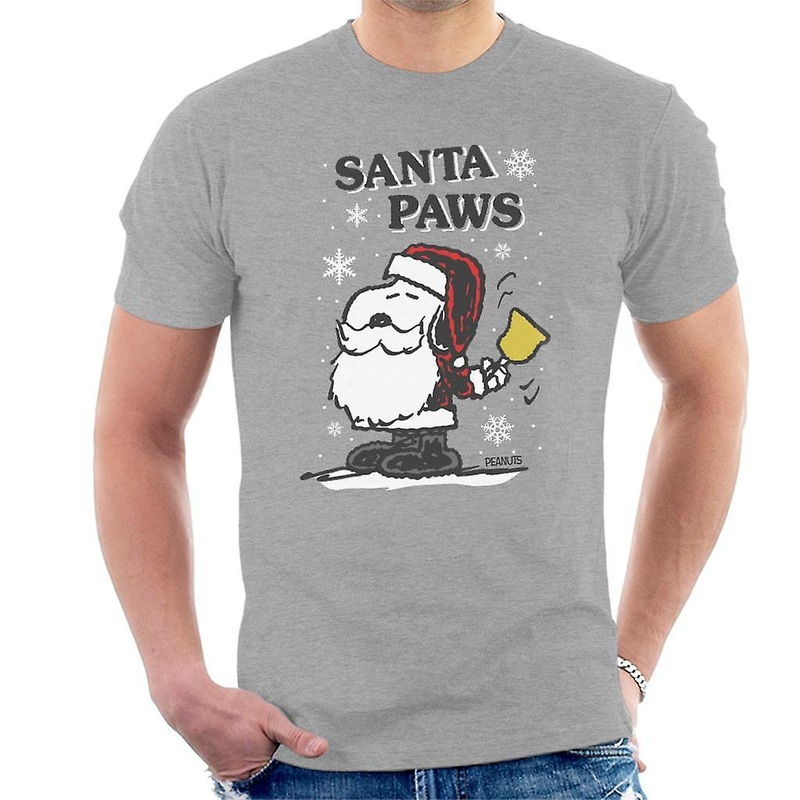 Peanuts Snoopy Santa Paws Christmas Men’s T-Shirt