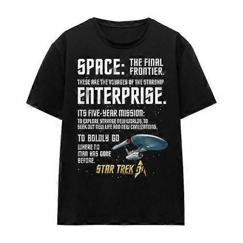 Star Trek Unisex Adult Intro T-Shirt