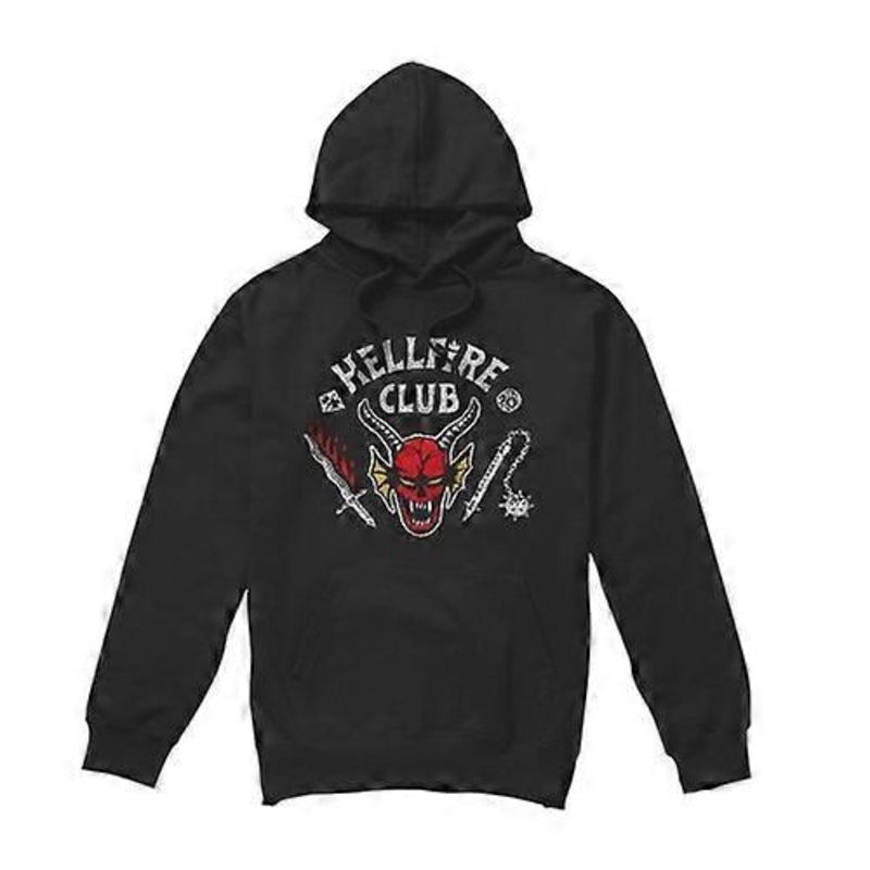 Stranger Things 5 Unisex Adult Hellfire Club Inverted Hoodie
