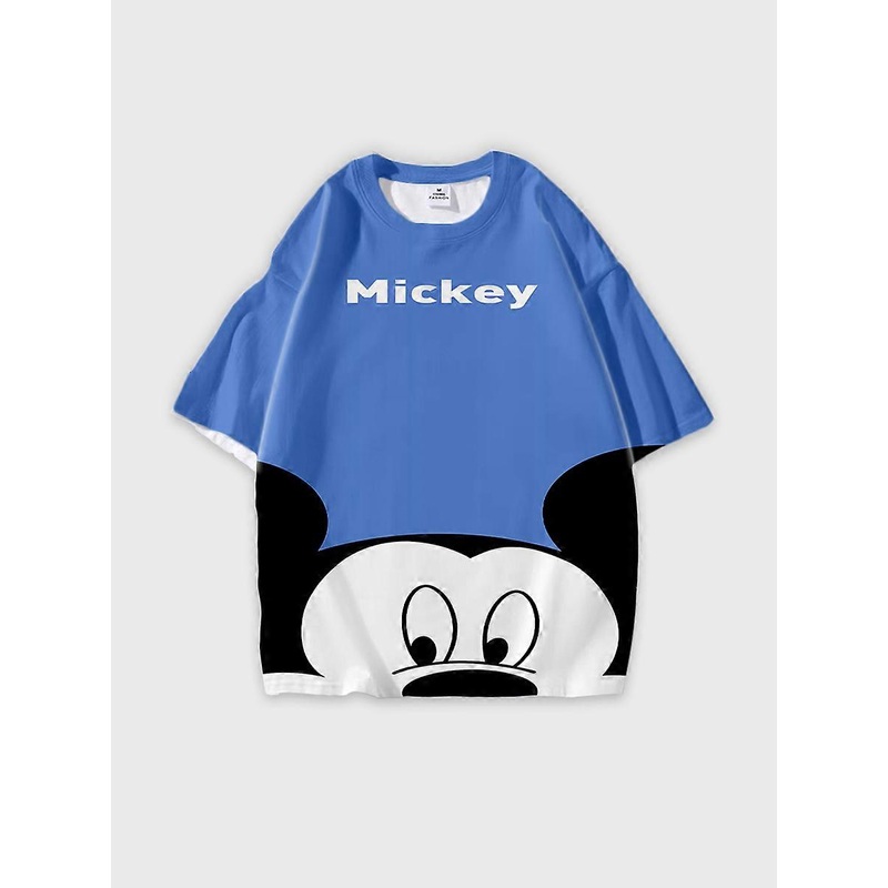 T-shirt round neck Cartoon Pattern loose short sleeve D1637