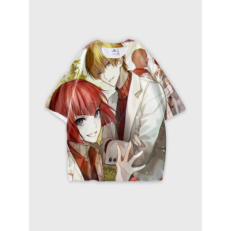 T-Shirt Round Neck, Loose Short Sleeve The Prince of Tennis Graphic Tee, Unisex Summer Casual Top V623