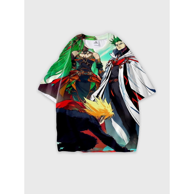 T-Shirt Short Sleeve Round Neck, Summer Casual Loose Graphic Tee, Unisex Pattern V2760