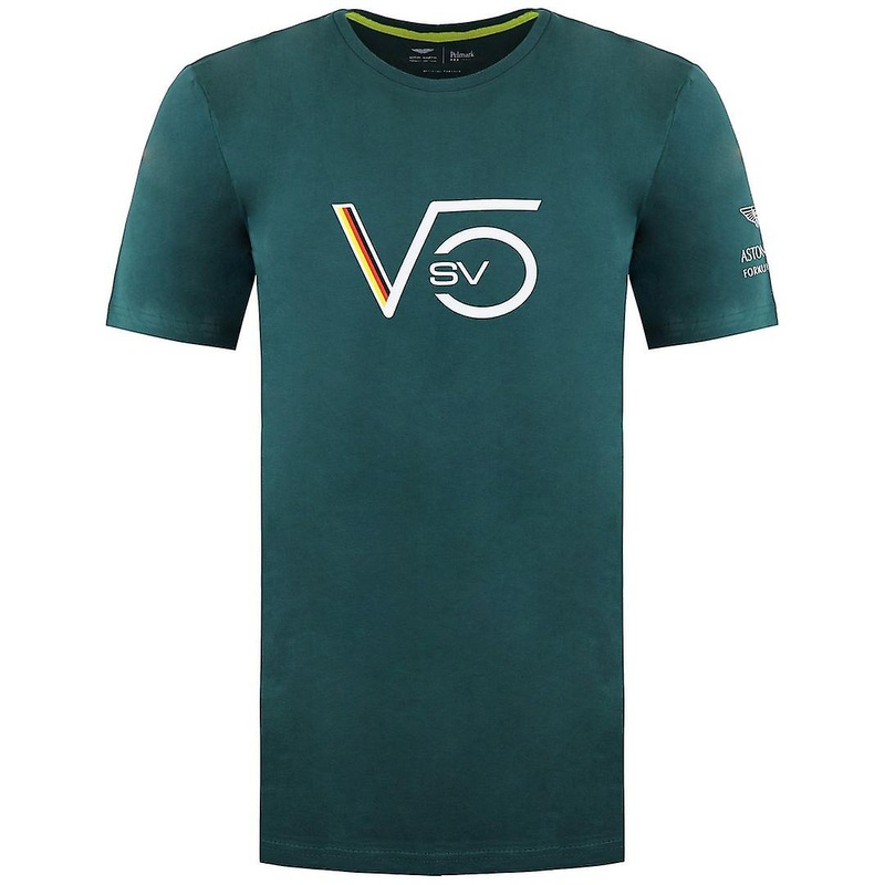 Aston Martin F1 Official Team Crew Neck Mens Vettel Driver T-Shirt AM21KTS26