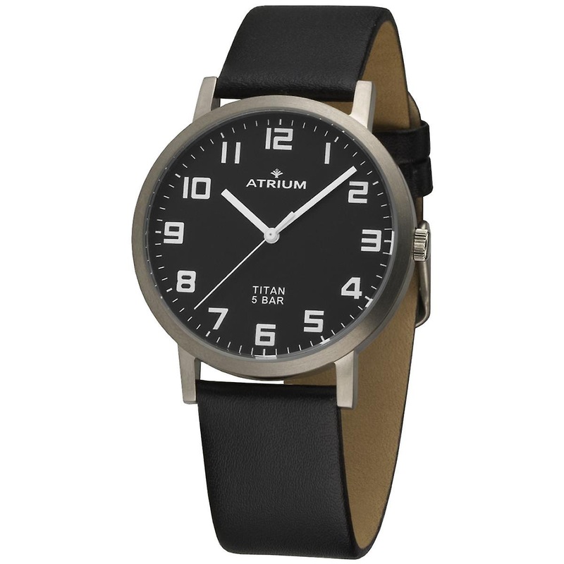 ATRIUM Women’s Watch Wristwatch Titanium A41-11 Leather