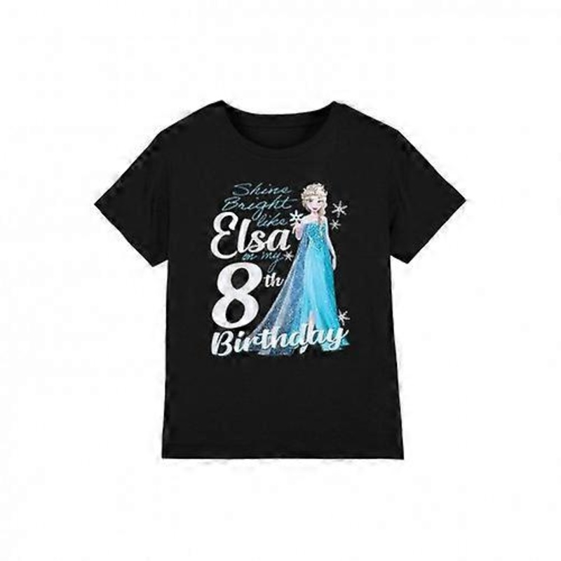 Frozen Childrens/Kids Bright Like Elsa 8th Birthday T-Shirt