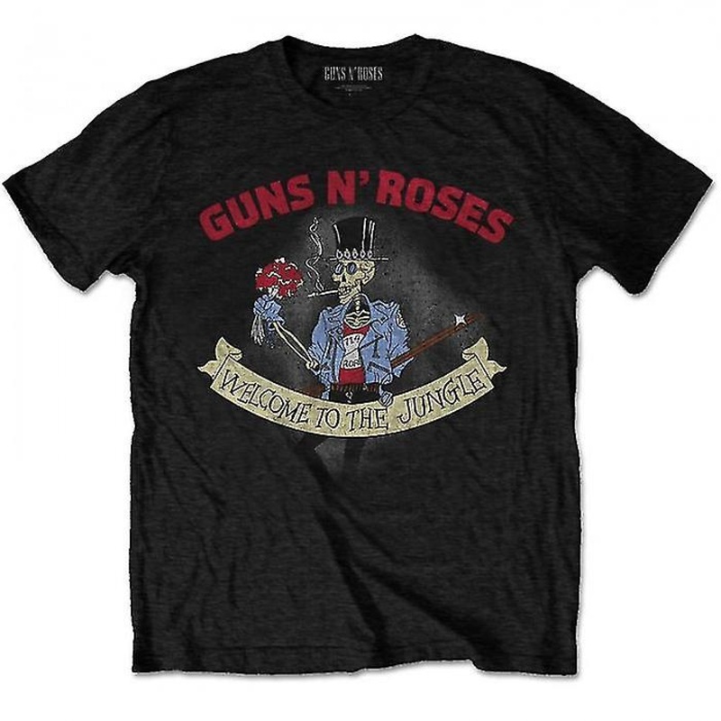 Guns N Roses Unisex Adult Vintage Skeleton Cotton T-Shirt
