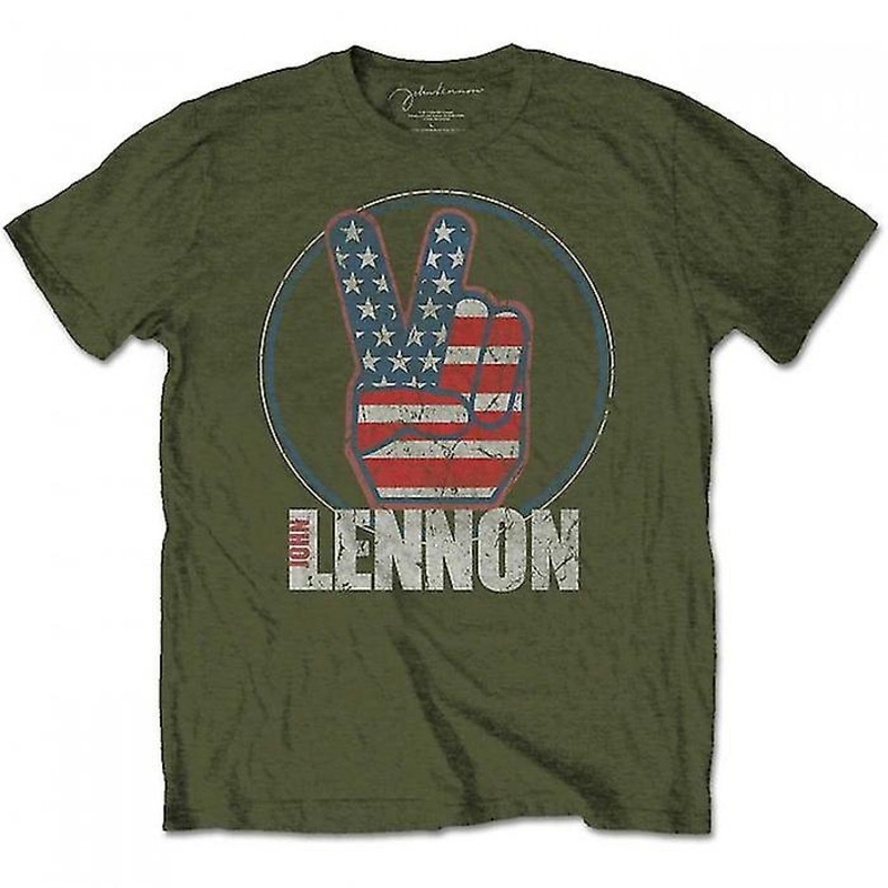 John Lennon Unisex Adult Peace Symbol T-Shirt